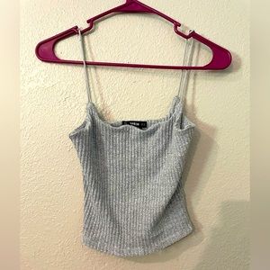Square Neck Grey Tank Top